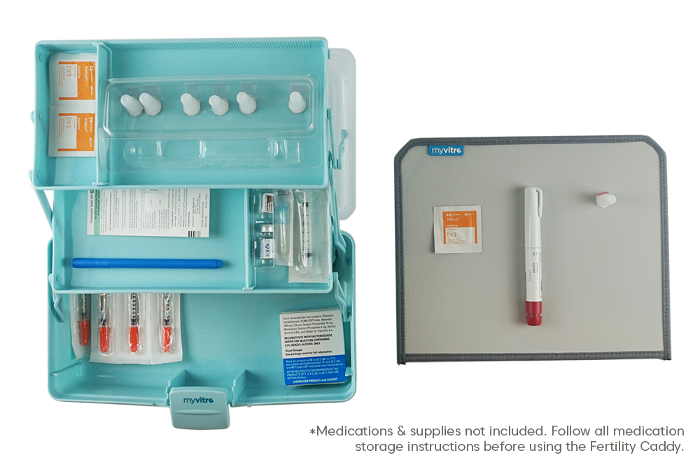 The Deluxe IVF Support Kit from MyVitro | Great IVF Gift | IVF Organizer |  6 Products | IVF Must Haves | White Color